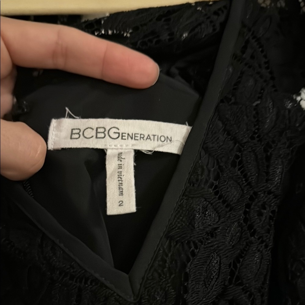Bcbgeneration Black Ruffled Sheath Mini Dress - image 2